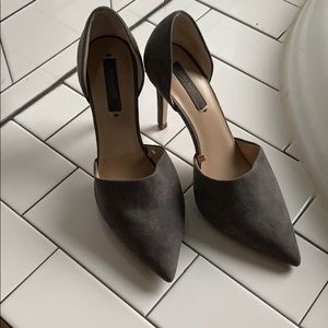 Zara grey suede heels